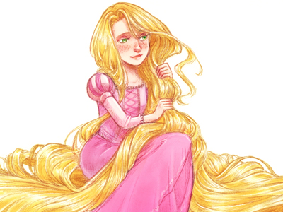 Another Rapunzel by Courtney Godbey on Dribbble