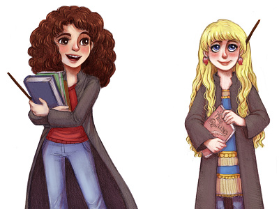 Hermione and Luna 2 harry potter hermione granger luna lovegood