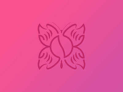 Butterfly butterfly ilustration line logo simple