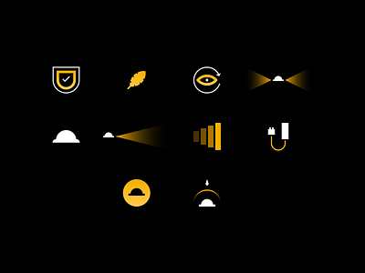 Custom Icons for Illumagear! battery construction darkness feather hat icon icons illuminate illumination light