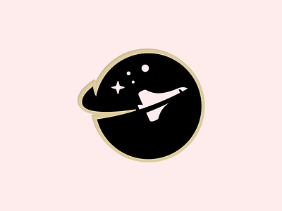 Stickermule Slingshot charm! brand charm logo mark rocket space spaceship stars sticker stickermule