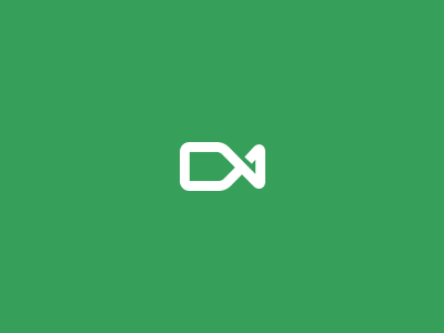 Icon for video publishing app button green icon logo mark movie stream ui video white