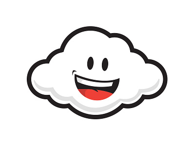 Just a cloud, being a cloud. brand character cloud design funny happy logo mark