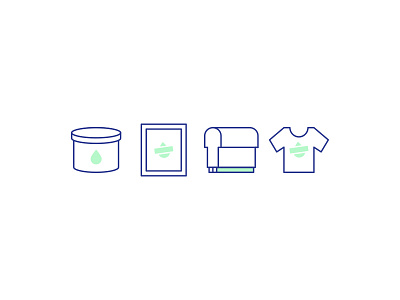 Print process icons for Ellster Print Co.