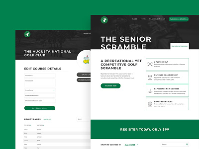 Website, icons and brand for Senior Scramble