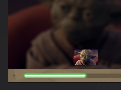 Yoda inspired UI / Video Player (Check out the full shot)