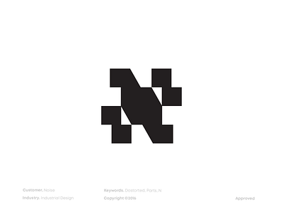 Noise Design Studio Logo Design brand branding brandmark creative direction distorted logo logo design logodesign noise pixelated
