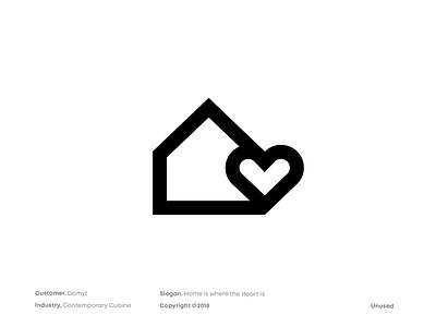Domyt Logo Design branding brandmark design flyonacloud graphicdesign home logo logo design logodesign love mark oblakk stayhome staysafe symbol