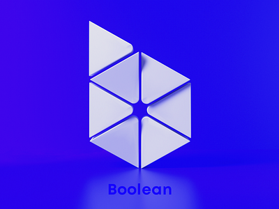 B for Boolean 36days b 36daysoftype 36daysoftype 08 36daysoftype08 3d 3d art awblak branding flyonacloud logo logodesign mark