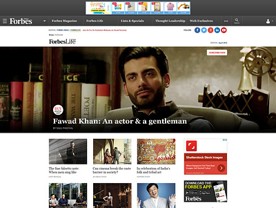 Forbes India design responsive ui ux web design webiste