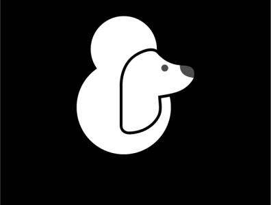 poodless animal dog dog logo letter p poodles