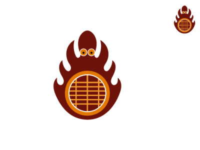 bbq or music bbq family music octopus octopus logo simple