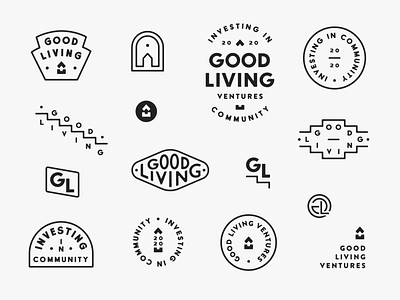 Logo System for Good Living badge brand identity branding custom type identity logo logo system minimalist logo sans serif wordmark southwestern logo stamp type lockup visual identity wordmark