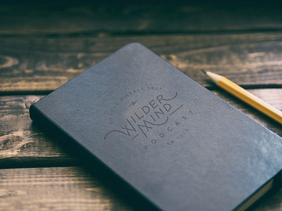 Journal Mock-up | Wilder Mind Podcast branding identity journal lockup logo mockup photoshop podcast product mockup