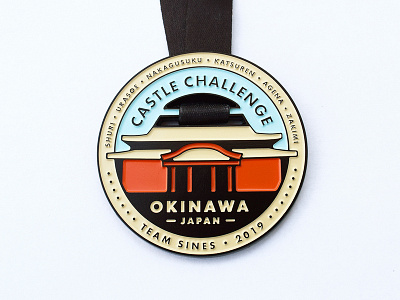 Okinawa Castle Challenge Race Medal adventure badge castle japan medal okinawa product race medal running