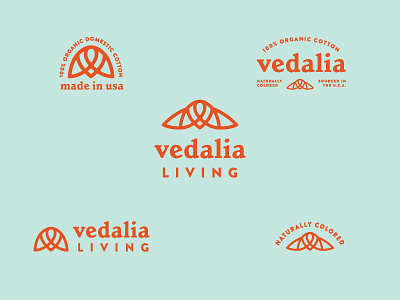 Vedalia Logo Exploration branding bug logo clothing brand eco logo identity linework lockup logo logo set natural organic serif serif logo