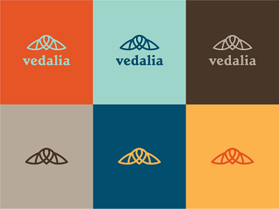 Vedalia Logo Palette Exploration branding bug logo clothing brand color palette eco logo icon identity logo serif logo sustainable branding unchosen logo wip wordmark