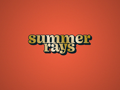 Summer Rays Lockup 70s gold serif seventies type lockup