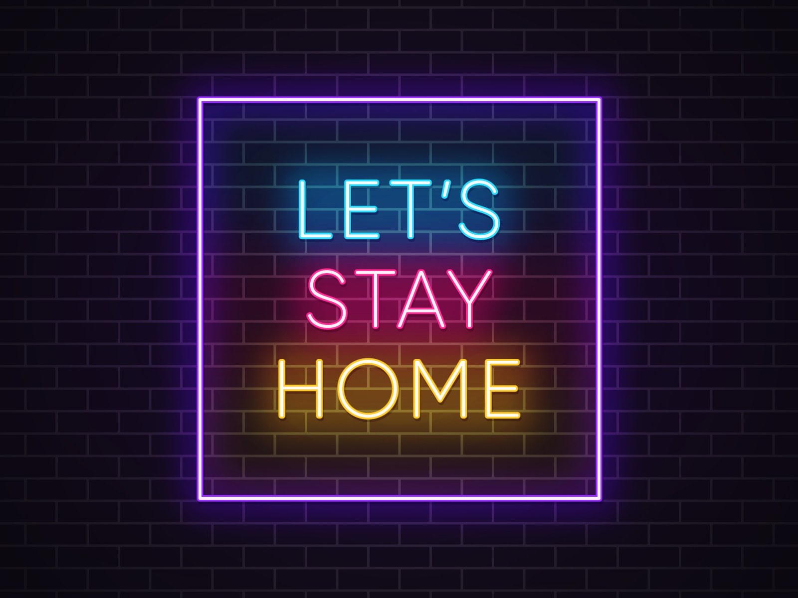 Lets home. Неоновая вывеска Let's stay Home. Let's stay Home Neon.