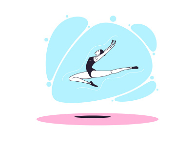 Ballet dancer 3 actress ballerina ballet ballet dancer black character dance design graceful gymnast illustration minimalist outline performance pose posture scene show vector woman