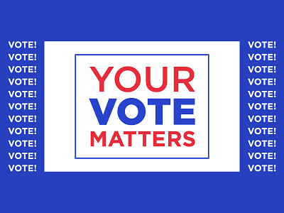 Your Vote Matters 2020 ballot banner election election day elector go vote illustration polling day president election typography vector vote voter your vote matters