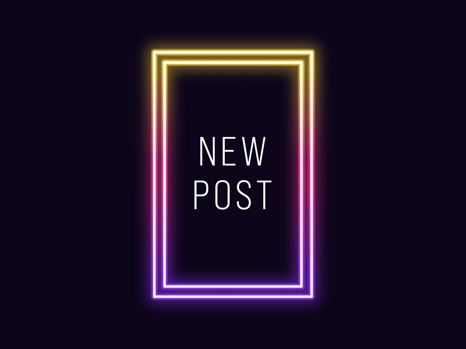 Neon Rectangle Frame by Dmitry Mayer on Dribbble