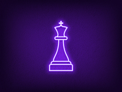 Chess King chess chessman dribbble figure game icon illustration king logo outline piece royal sign silhouette tactics vector violet