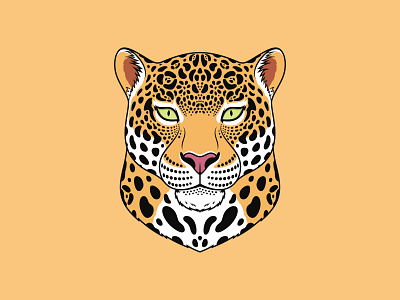 Jaguar Cat american animal beast cartoon cat dribble face head illustration jaguar king leopard mascot panther portrait royal spotted vector wildcat zoo