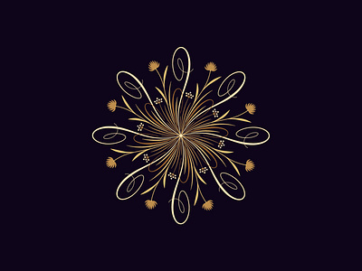 Flourishing round ornament, 10 calligraphic decoration design flourish flourishing flower golden graphic art illustration ornament round vector