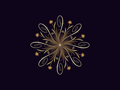 Flourishing round ornament, 10