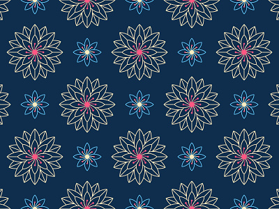 Pattern of geometric flowers beige color blue color dark blue exotic fabric floral background floral blossom floral pattern floral texture flower silhouette garden geometric flower outline package print pattern seamless pattern textile vector illustration wrap wrapping