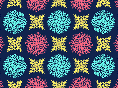 Coralline pattern algae blue color coral silhouette coral texture coralline background coralline pattern exotic fabric geometric coral package print pattern red color reef coral sea flora seamless pattern textile vector illustration wrap wrapping yellow color