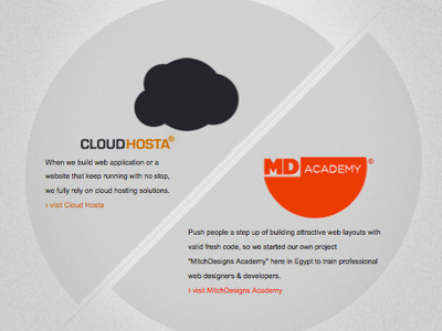 Cloud Hosta and MD Academy circle cloud hosta md academy mitchdesigns ui