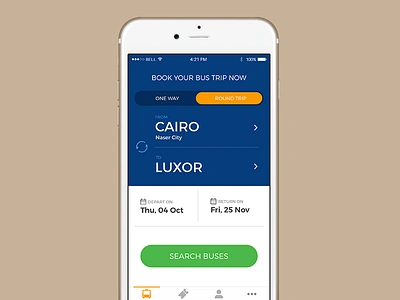 Bus Booking App booking bus cairo date ios iphone reservation