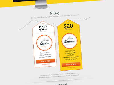 Hosting Pricing Table cloud hosting plans pricing table yellow