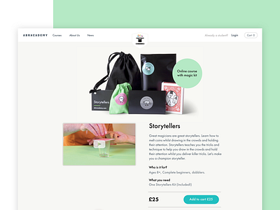 Magical product page iterations desktop gift magic magical page product website