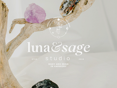 Crystals and Sage studio branding graphic design logo