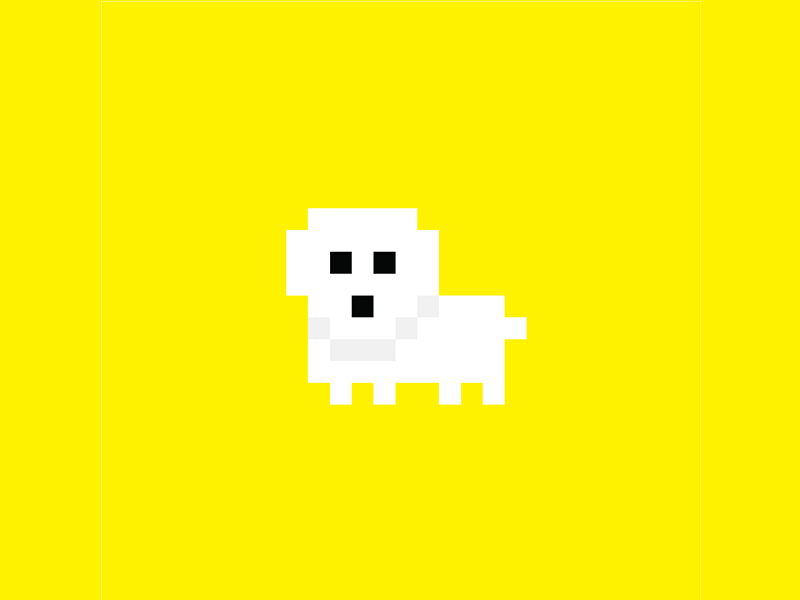Snoopy the Dog animated animated gif animation color dog gif illustration maltese pixel pixel art vector