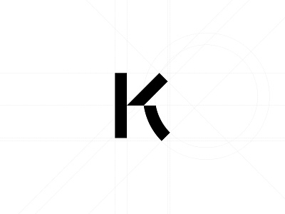 K black and white concept design logomark mark typography unused