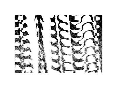 001 abstract black and white concept experiment typography