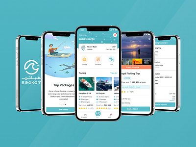 Seakom - Mobile App activities mobile application nautical product design ui uiux design user interface ux