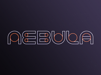 Nebula branding circle custom identity logo logotype space stars typeface visual