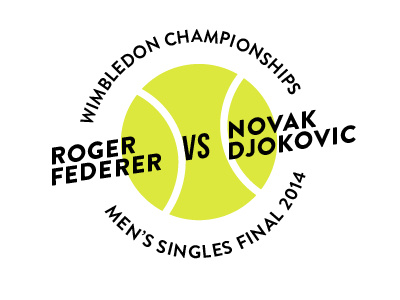 Wimbledon 2014 Final djokovic federer type typelogo wimbledon2014
