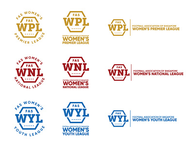 Singapore Women's Football Leagues rebrand league logos logos logoset sports logo type type branding womens soccer