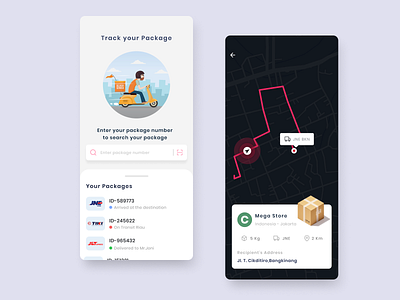 Package Tracking apps exploration mobile app design tracking app ui design