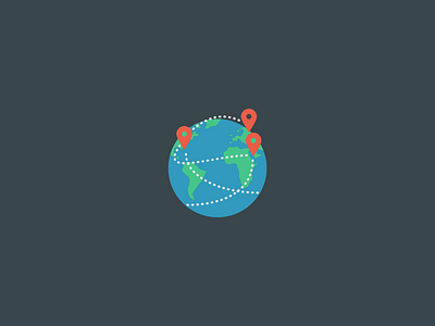 Regionalized Storage globe icon illustration regionalized storage