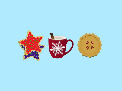 Holiday Treats apple pie christmas cookies cinnamon stick holiday treats hot chocolate hot cocoa mug snowflake