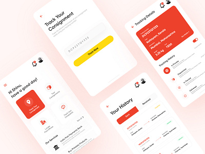 Postal Tracking App app app design design dribble shot figma flat invites minimal mobile ui ui