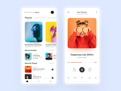 Podcast App app design design dribble shot figma minimal mobile app mobile design mobile ui podcast ui uidesign