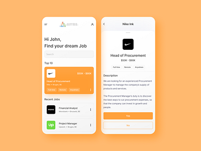 Job Search App app design iphone job jobsearch ui ui ux uidesign